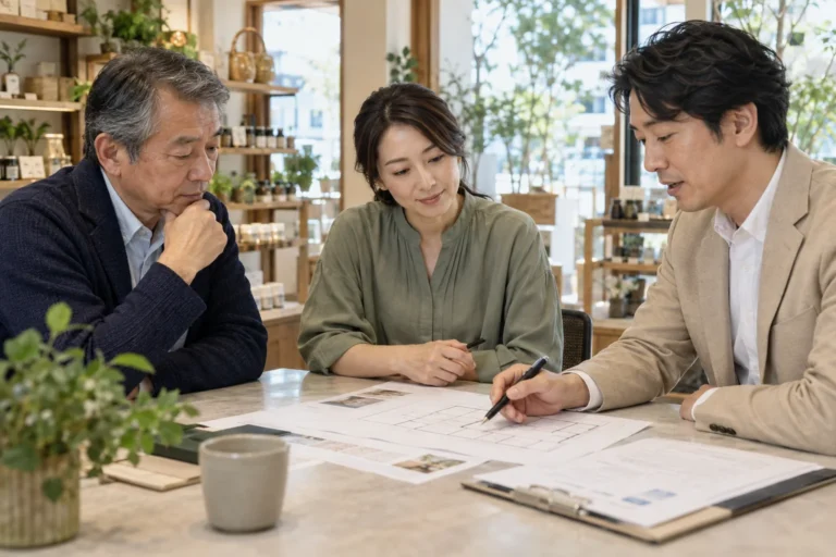 店舗M&Aの売却と事業承継を相談するオーナー・運営者・アドバイザーのイメージ